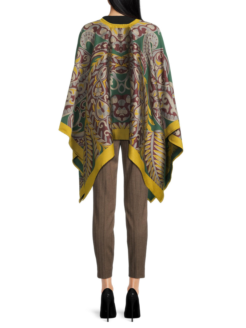 Women's Jacquard Wool-Blend Cape - Stampa F Do Verde 5