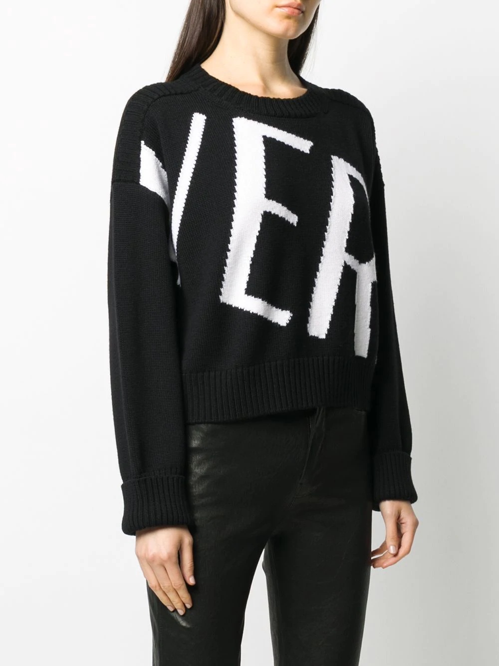 wool-knit logo jumper - 3