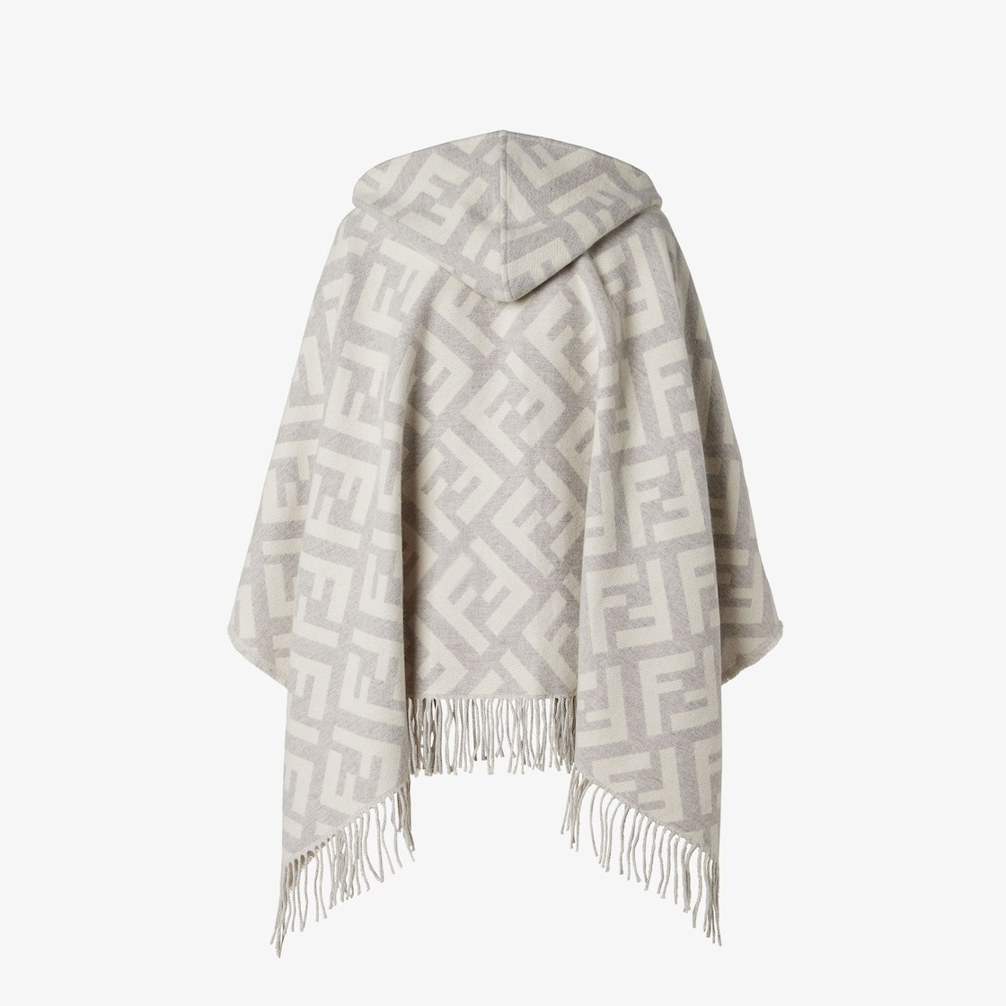 Gray cashmere poncho - 2