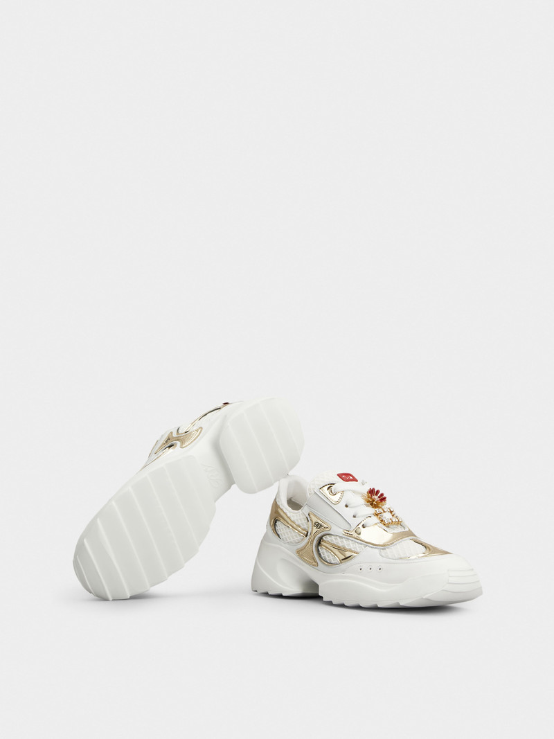 Viv' on the Run Sneakers in leather and fabric 6