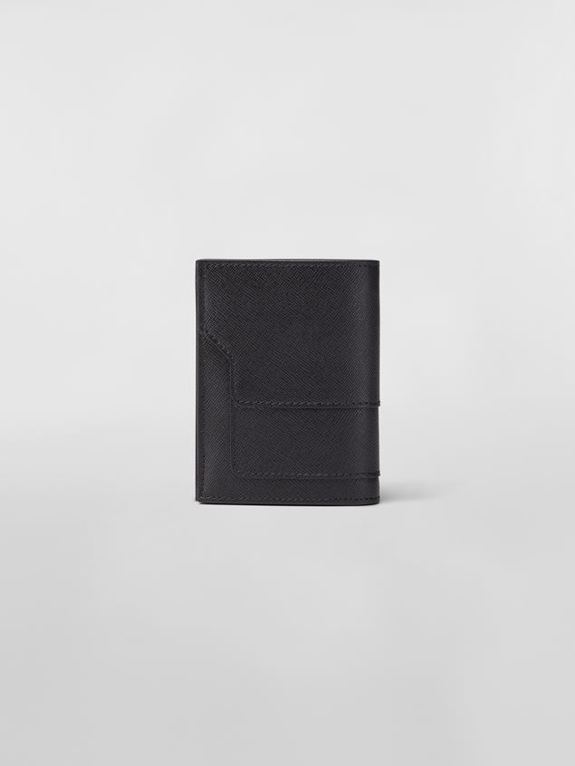 BLACK SAFFIANO CALFSKIN BI-FOLD WALLET - 3