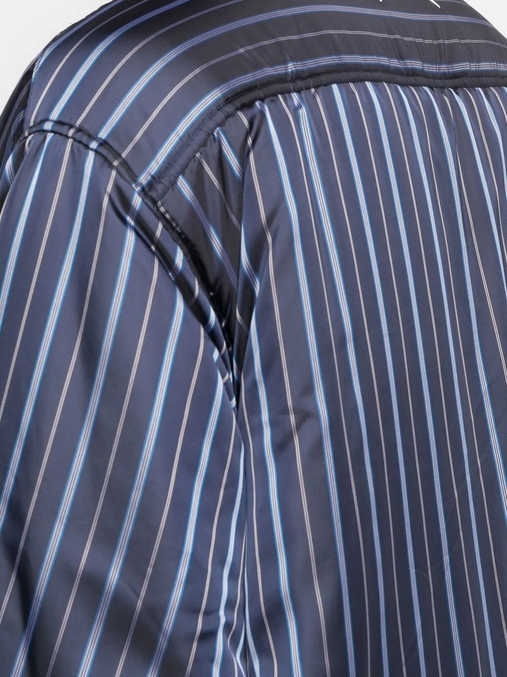 padded stripe-print coat - 6