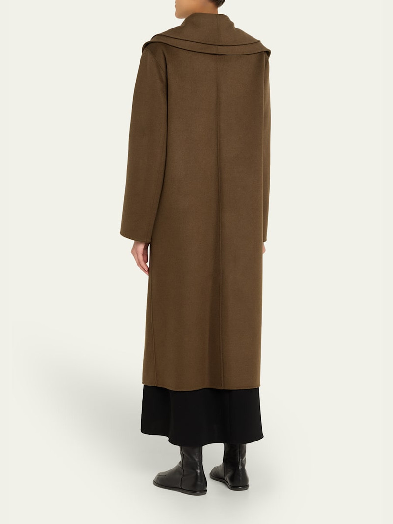 Double-Face Wool Scarf Coat 3