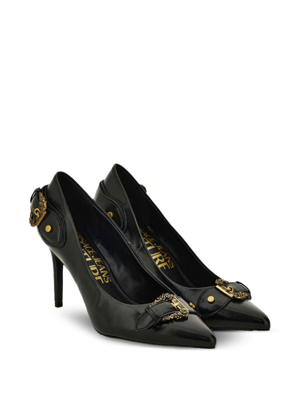 Scarlett buckle-detail pointed-toe pumps - 2