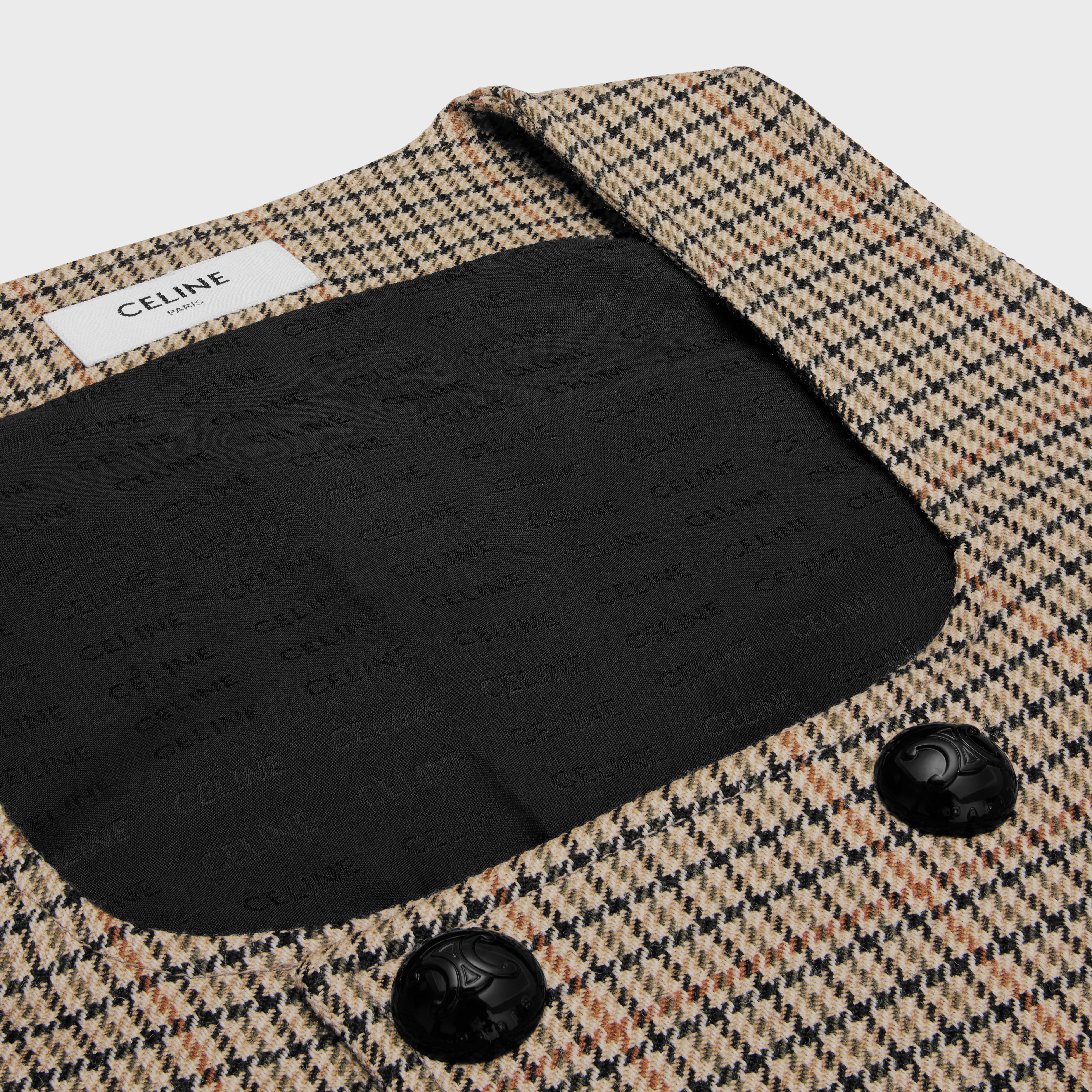 double-breasted vest in houndstooth wool - 3