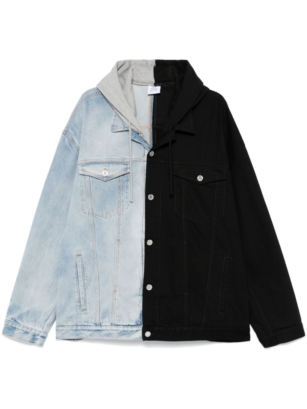 Split denim jacket - 1