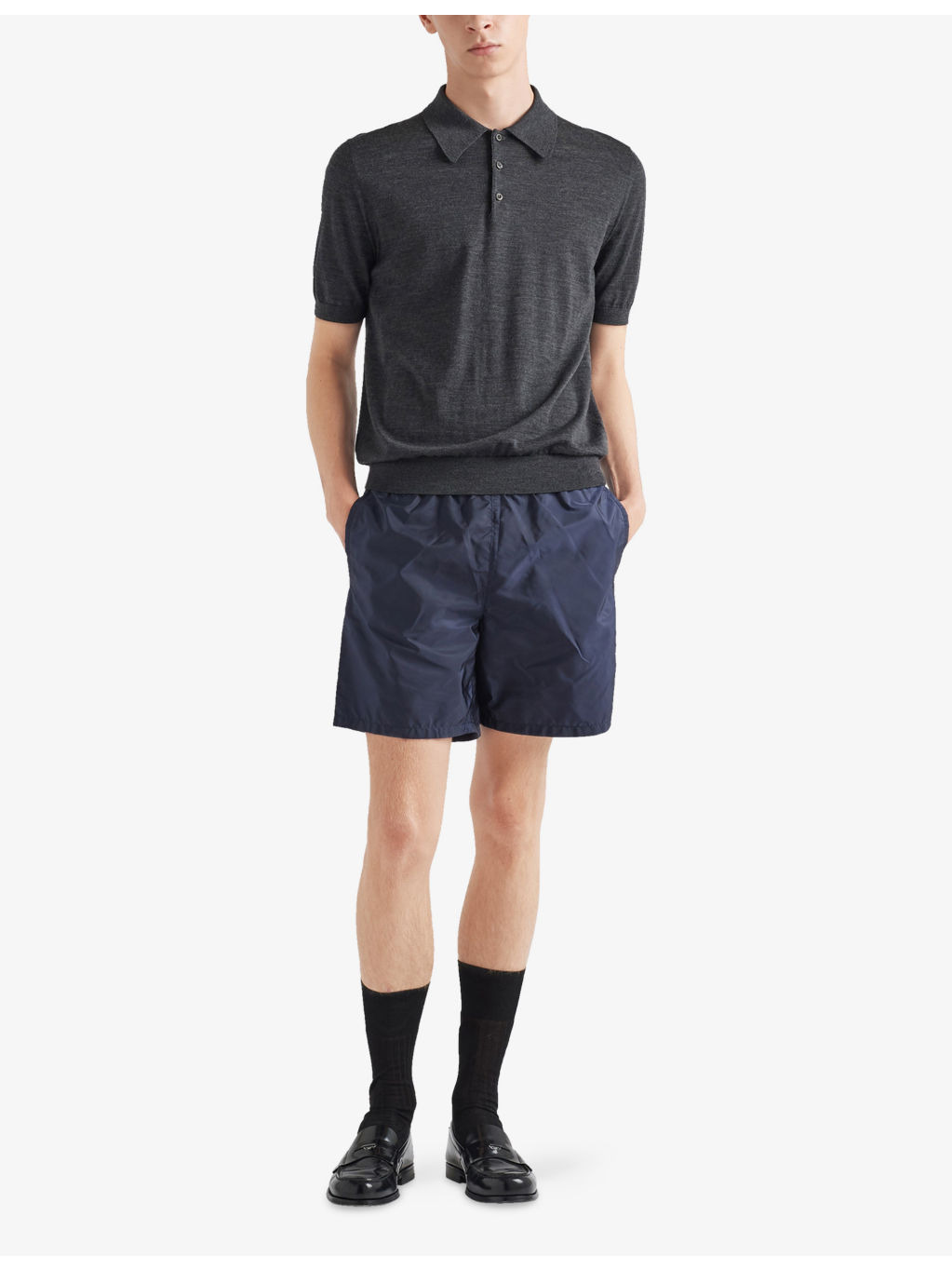Triangle-Logo Re-Nylon Swim Trunks - 2
