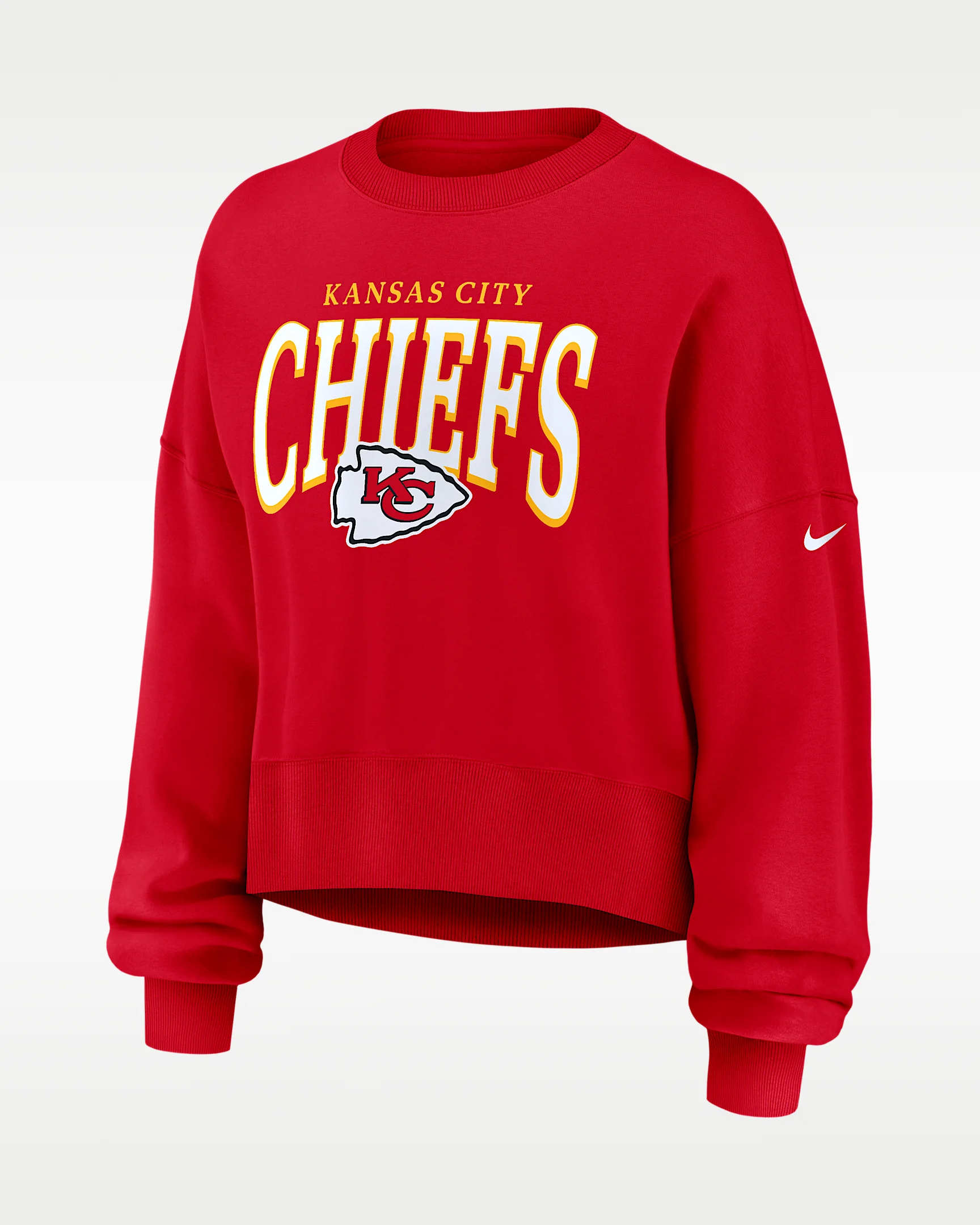 Kansas City Chiefs Rewind Phoenix Women's Nike NFL Oversized Pullover Crew - 1