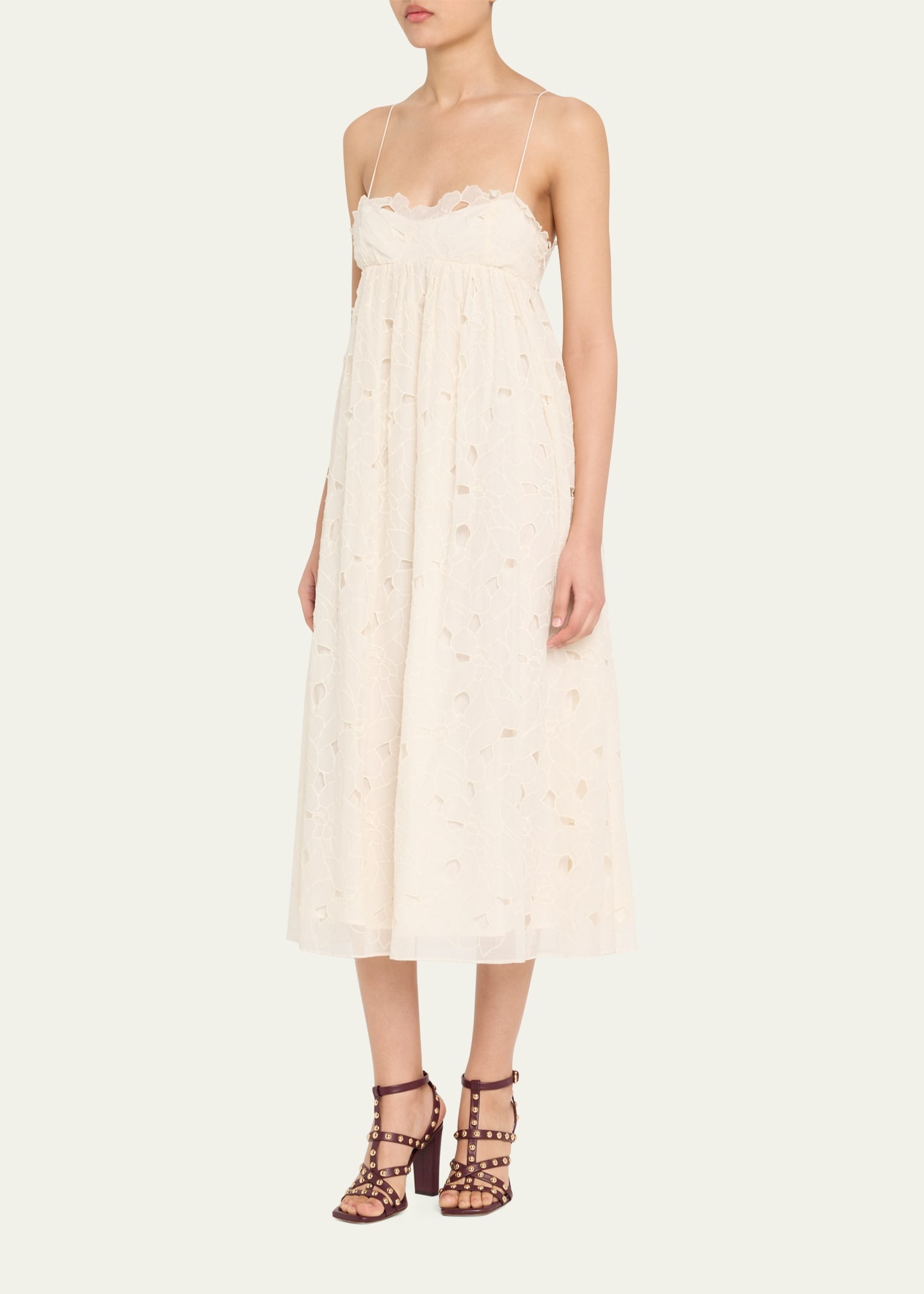 Marina Empire Cotton Cami Midi Dress - 4