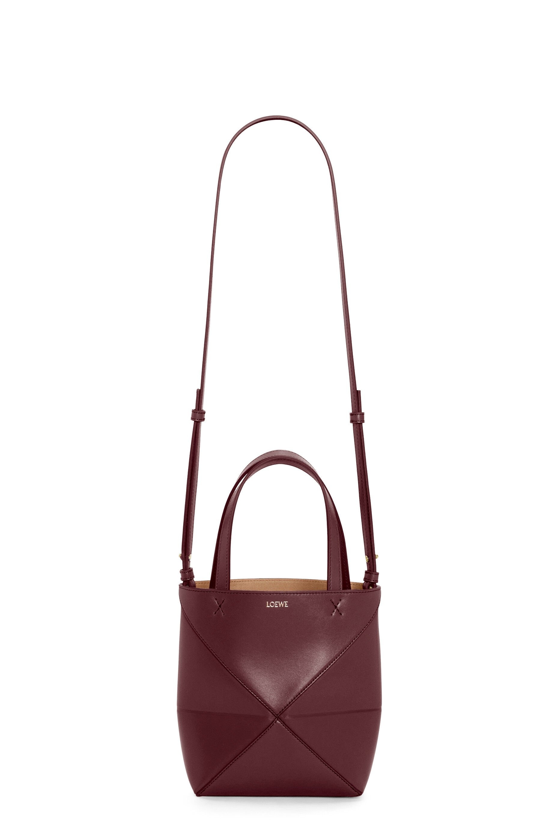 Mini Puzzle Fold Tote in shiny calfskin - 6