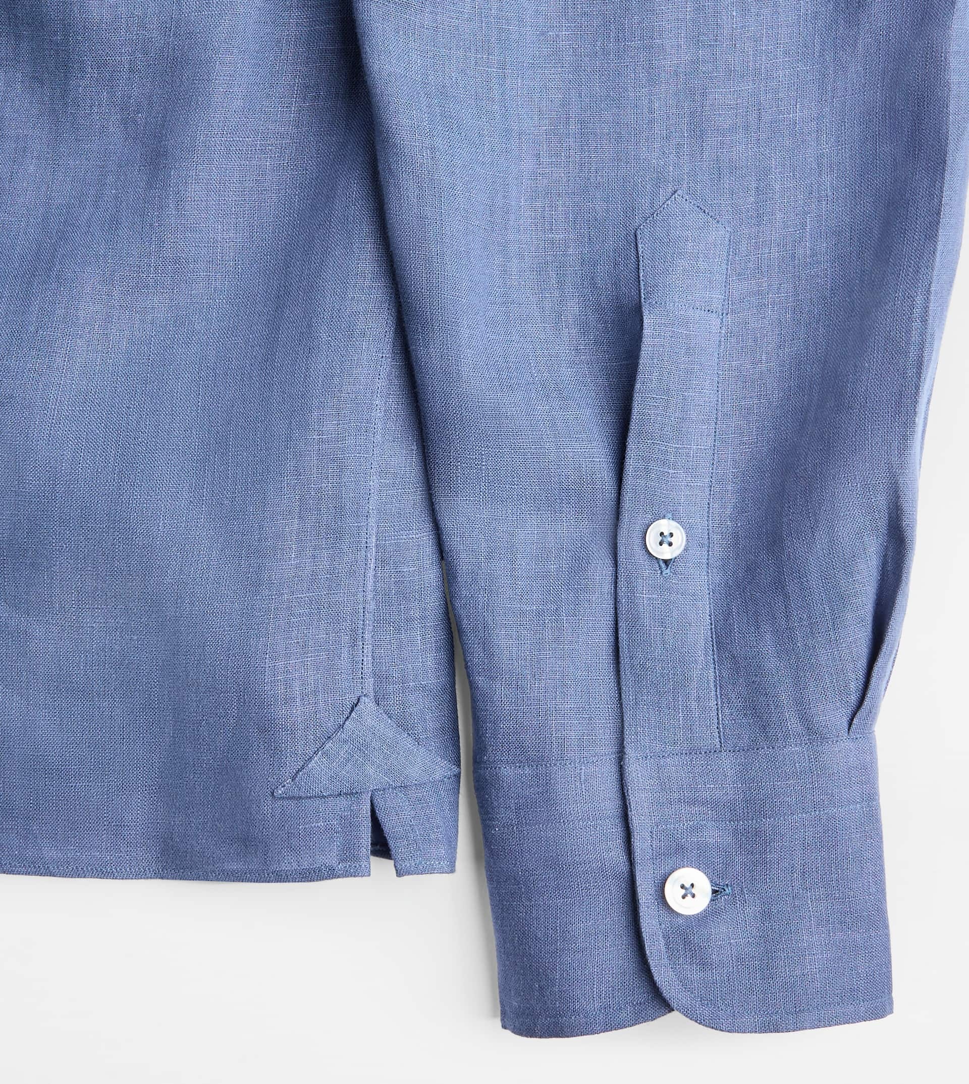 SHIRT  IN LINEN - BLUE - 7