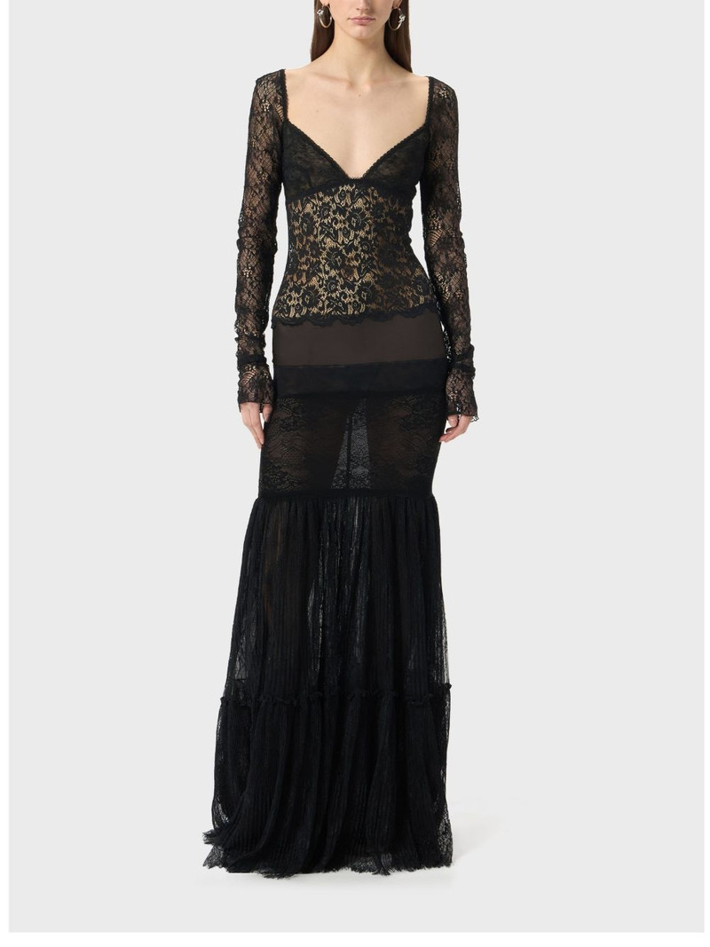 Blumarine lace-panelled gown outlook