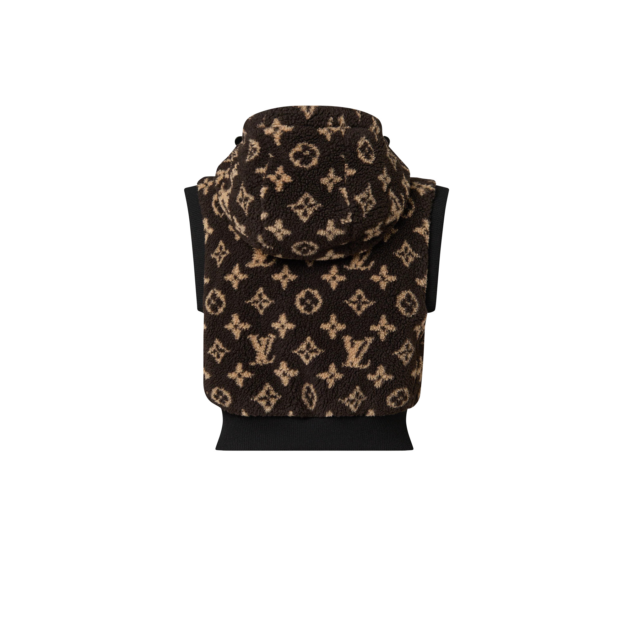 Sleeveless Monogram Teddy Jacket - 3