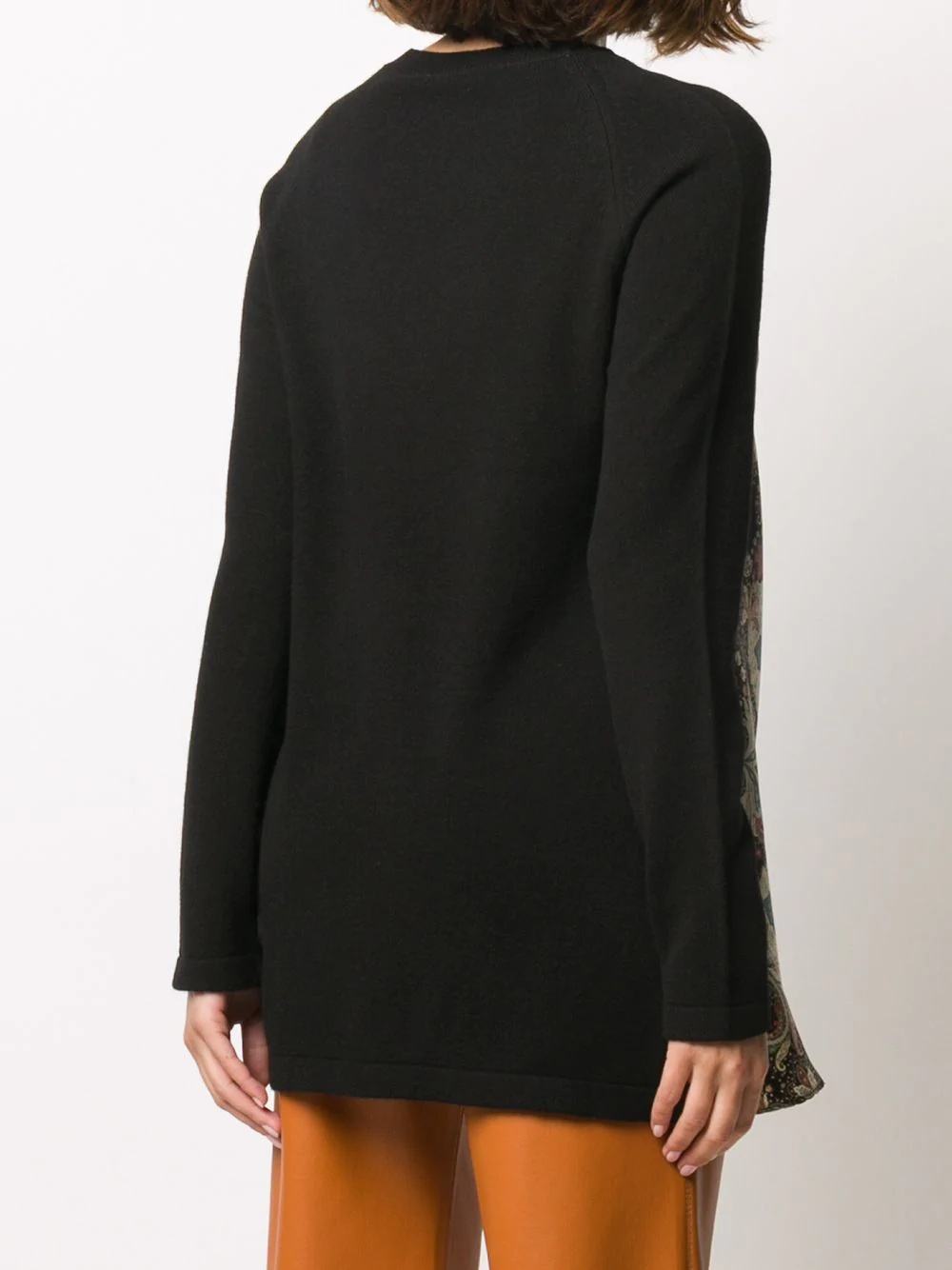 scarf-panelled jumper - 4