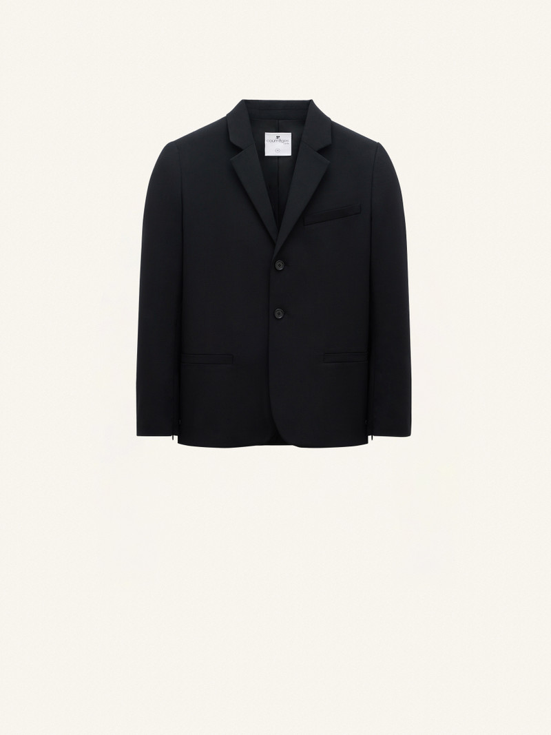ZIPPED SLEEVES WOOL TAILORED JACKET 1