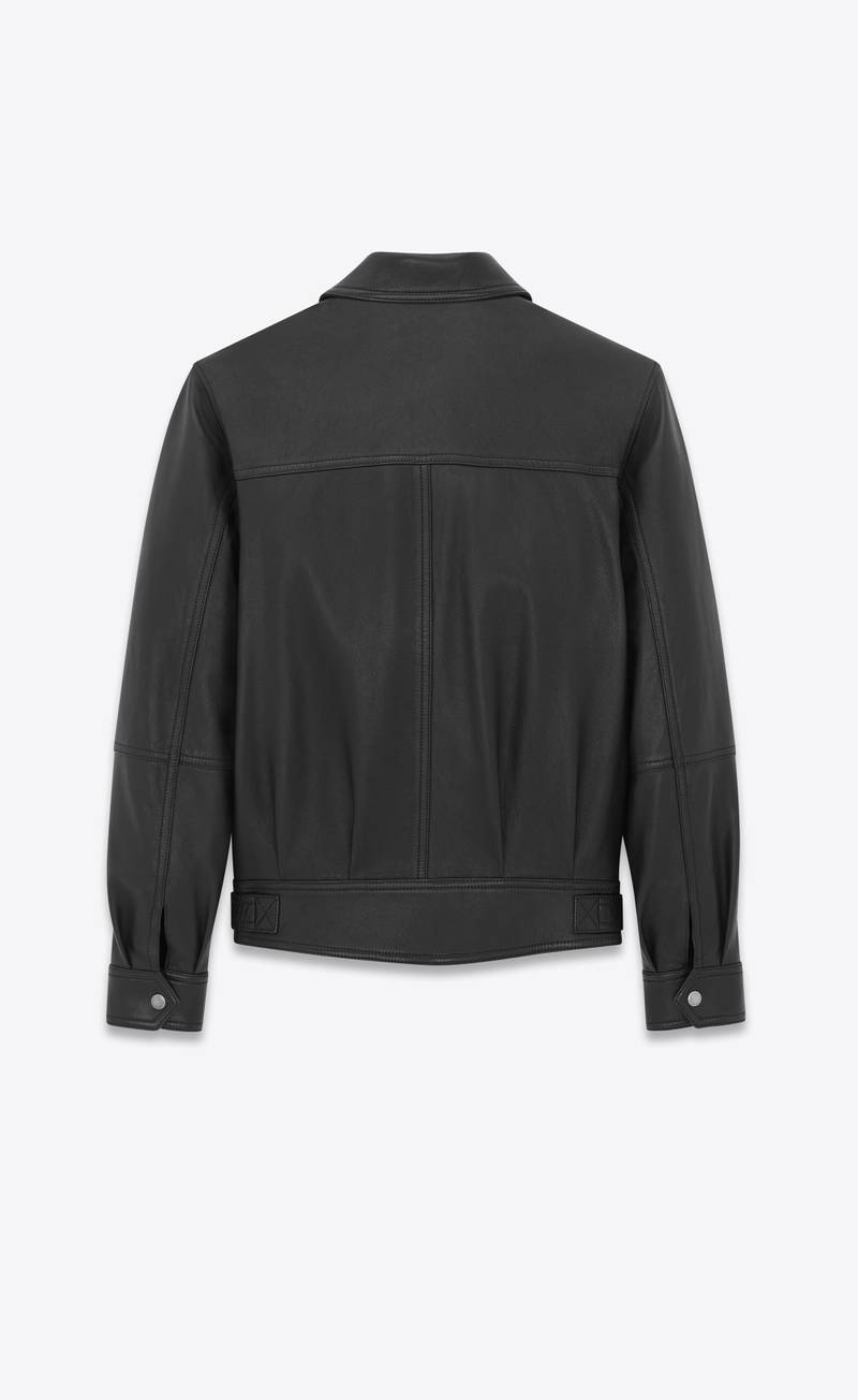 SAINT LAURENT jacket in drummed lambskin outlook