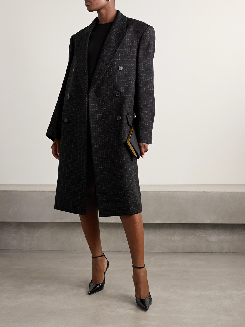 WARDROBE.NYC Double-breasted Checked Wool Coat outlook