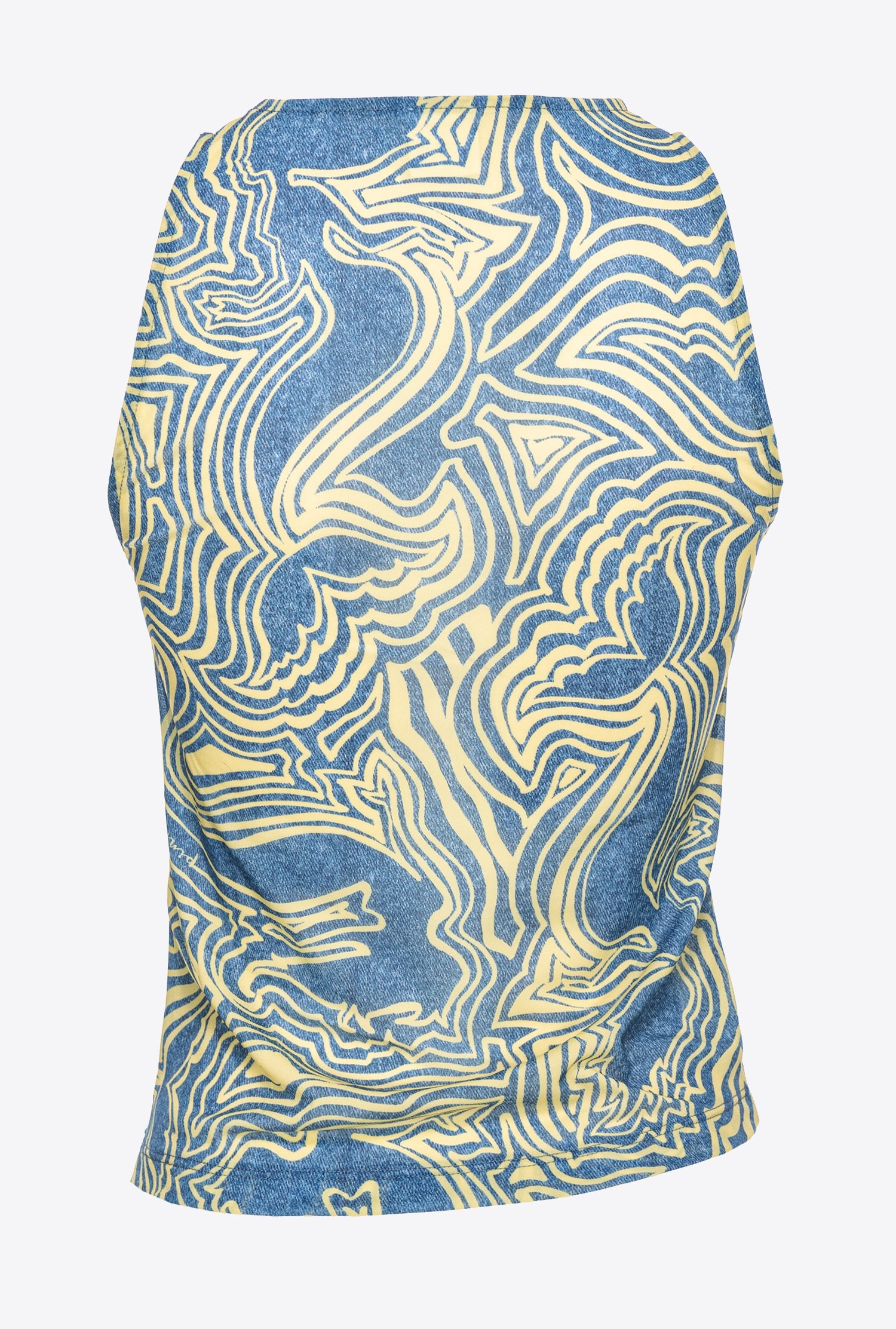 MERMAID-PRINT CHARMEUSE TOP - 6