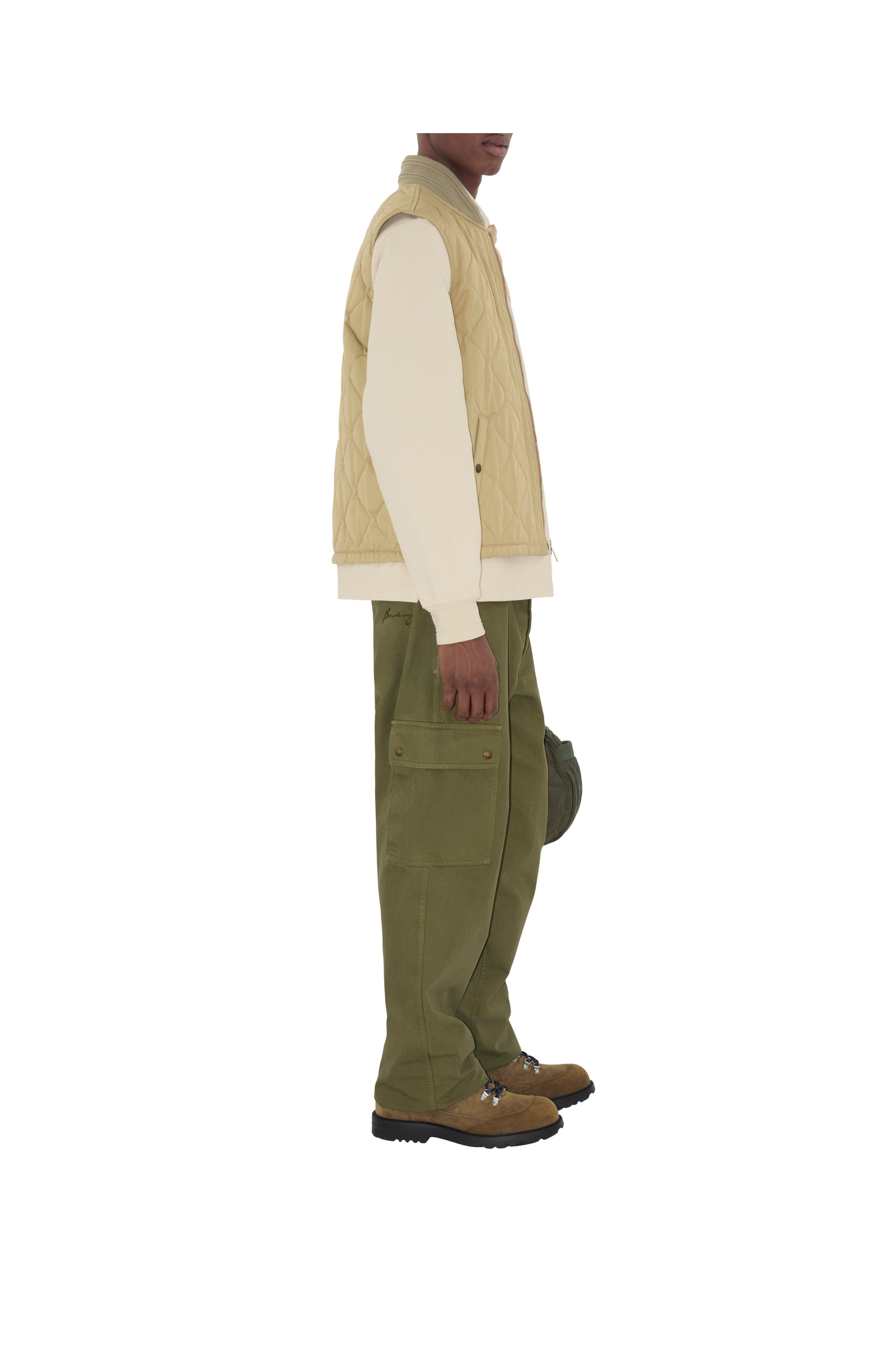 burberry Quilted Gabardine Gilet in Hamper Beige at Nordstrom - 3