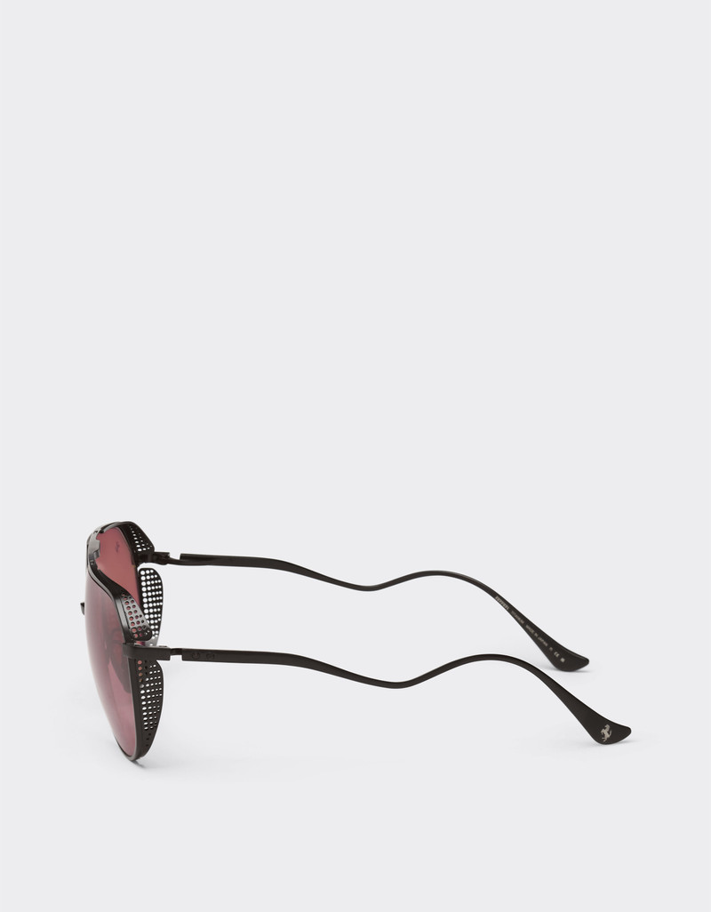Ferrari sunglasses in matt black titanium with exclusive Contrast Pro™ lenses 4