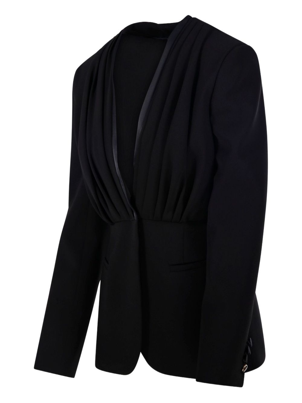 draped blazer - 3