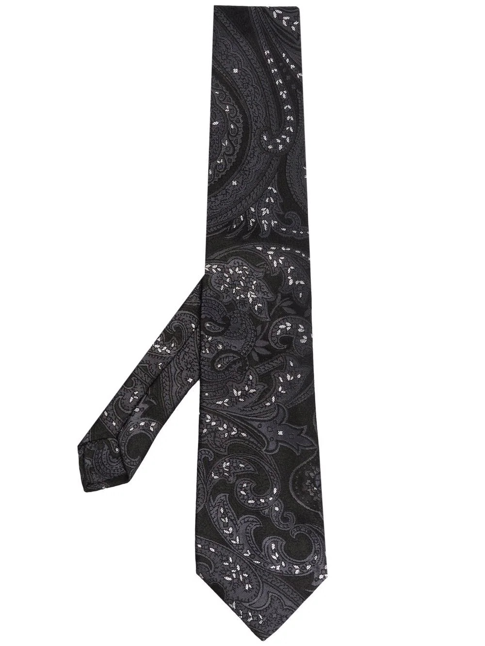 embroidered silk tie - 1