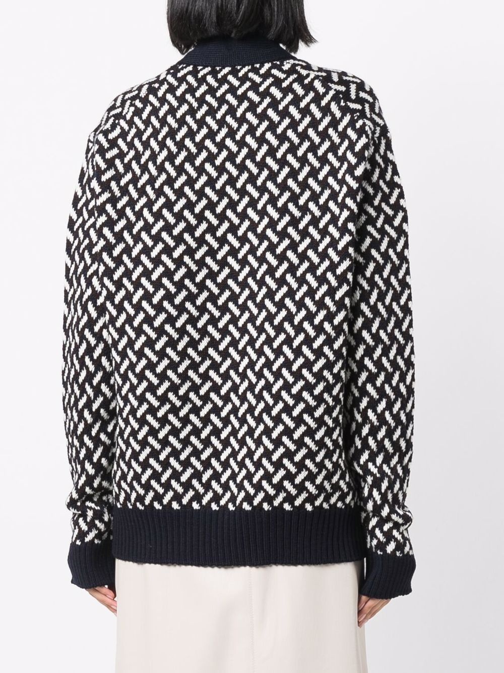 scarf-detail wool jumper - 4