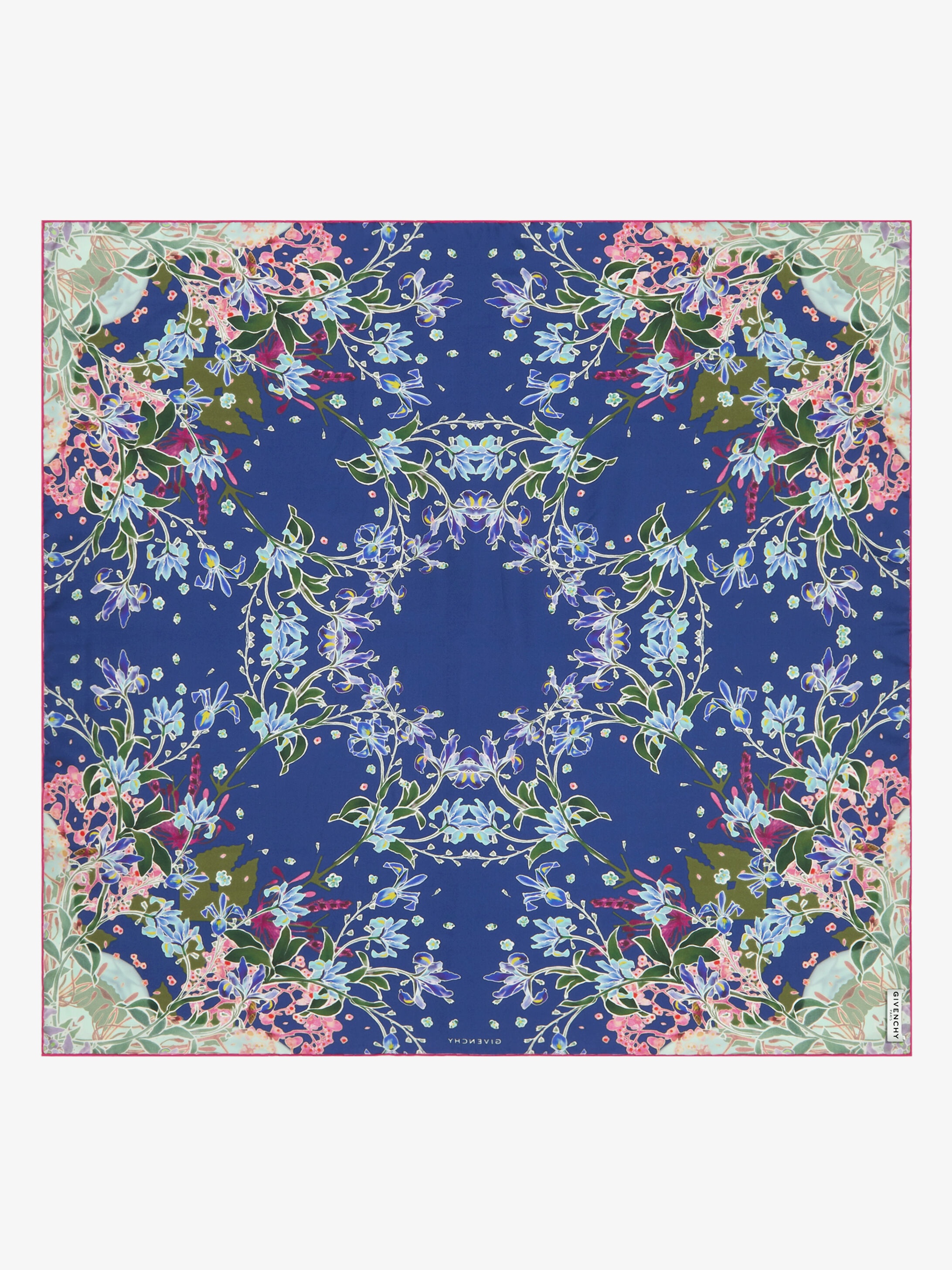 Floral printed scarf in silk - 3