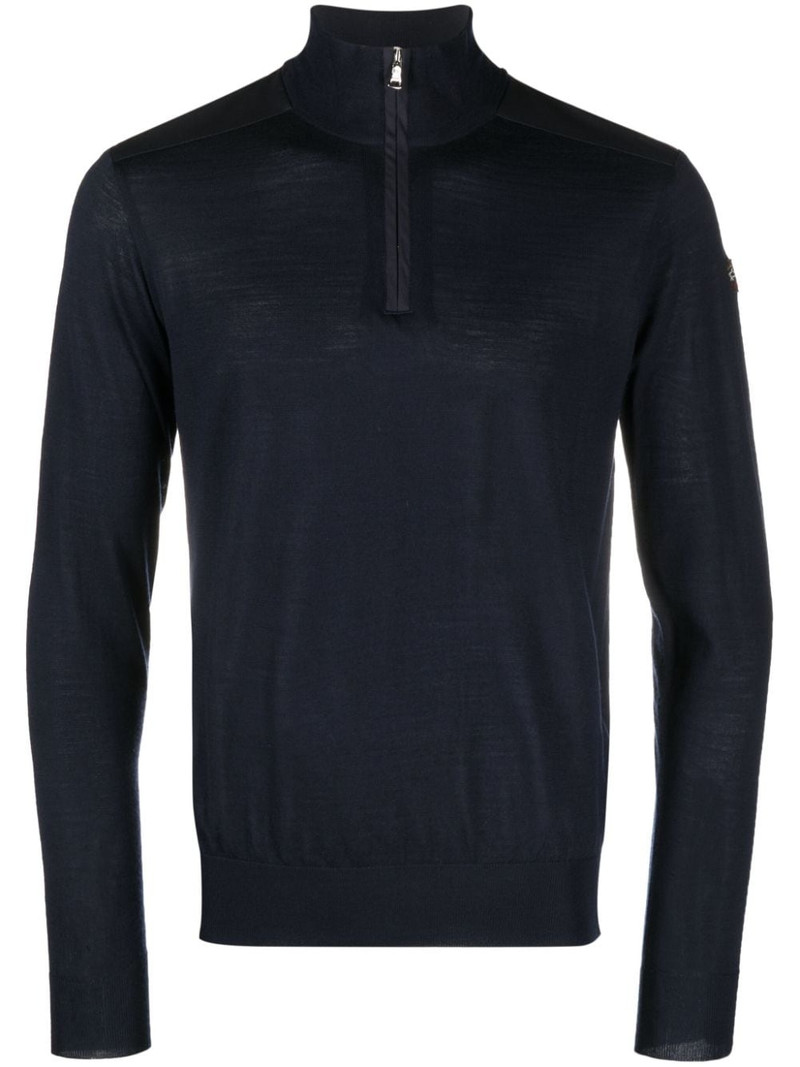 logo-patch roll-neck jumper 1