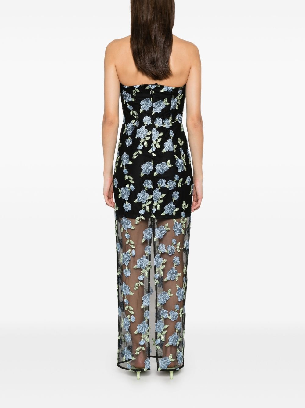 flower mesh maxi dress - 4