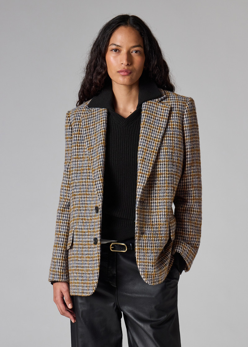 Women's Houndstooth Wool-Blend Blazer 5