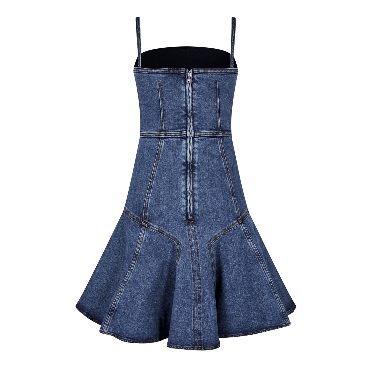 Alexander McQueen KICKBACK DENIM DRESS cruisefashion REVERSIBLE