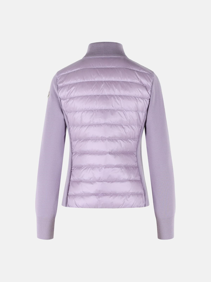 Moncler PADDED VIRGIN WOOL CARDIGAN WITH LILAC ZIP outlook