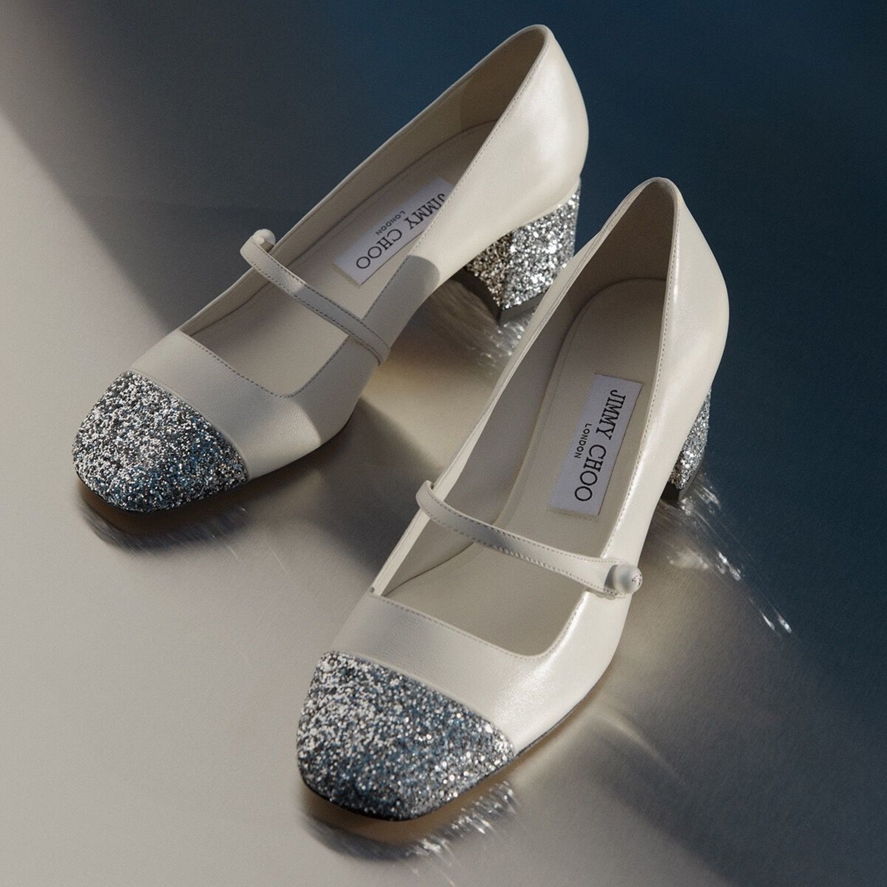 Elisa 45
Silver/Latte Glitter Leather Pumps - 6
