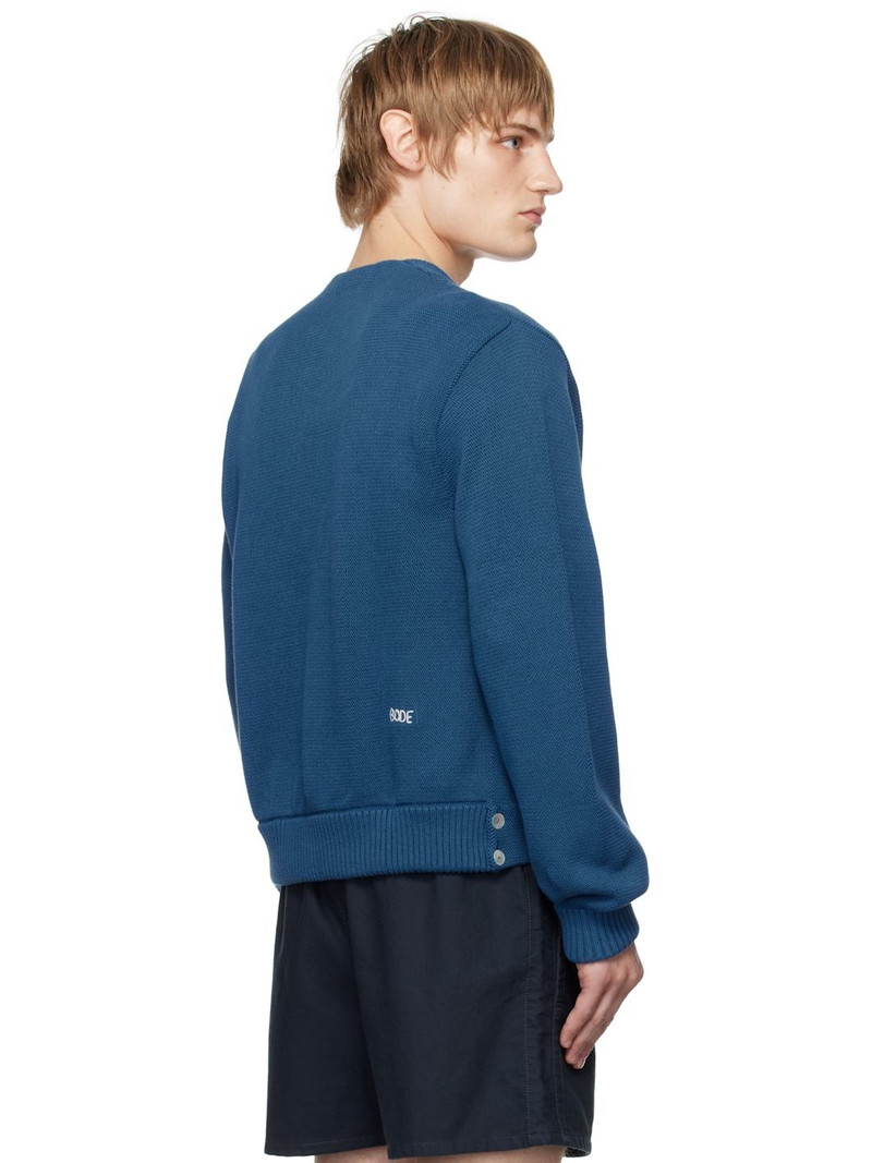 Blue Double-Breasted Cardigan 3