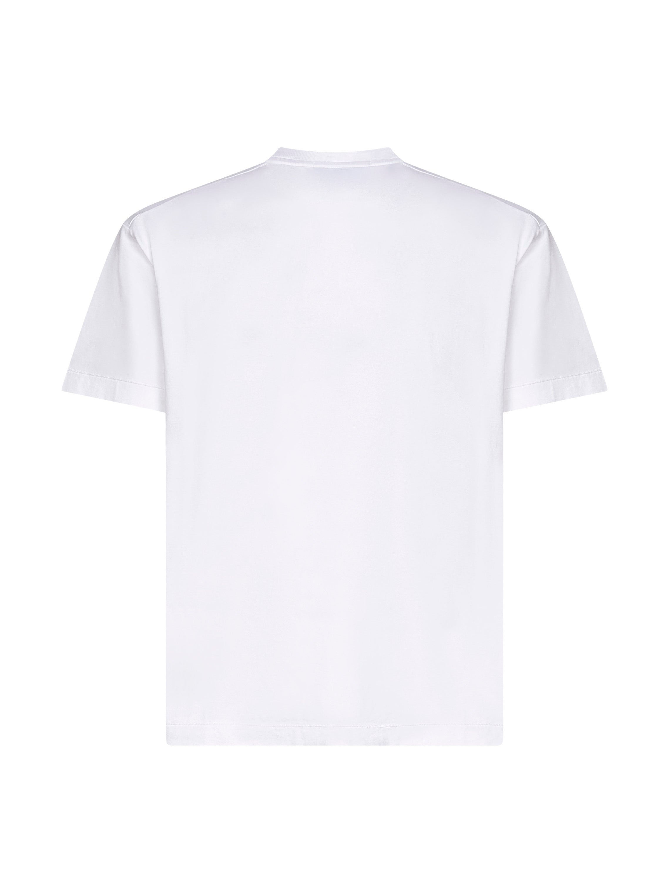 White jersey Compass patch T-shirt - 2