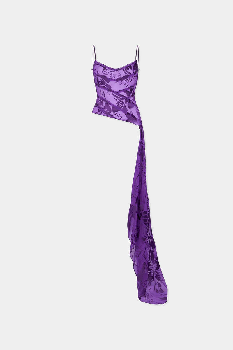 DANCING FLOWERS DEVORÉ TOP - 1