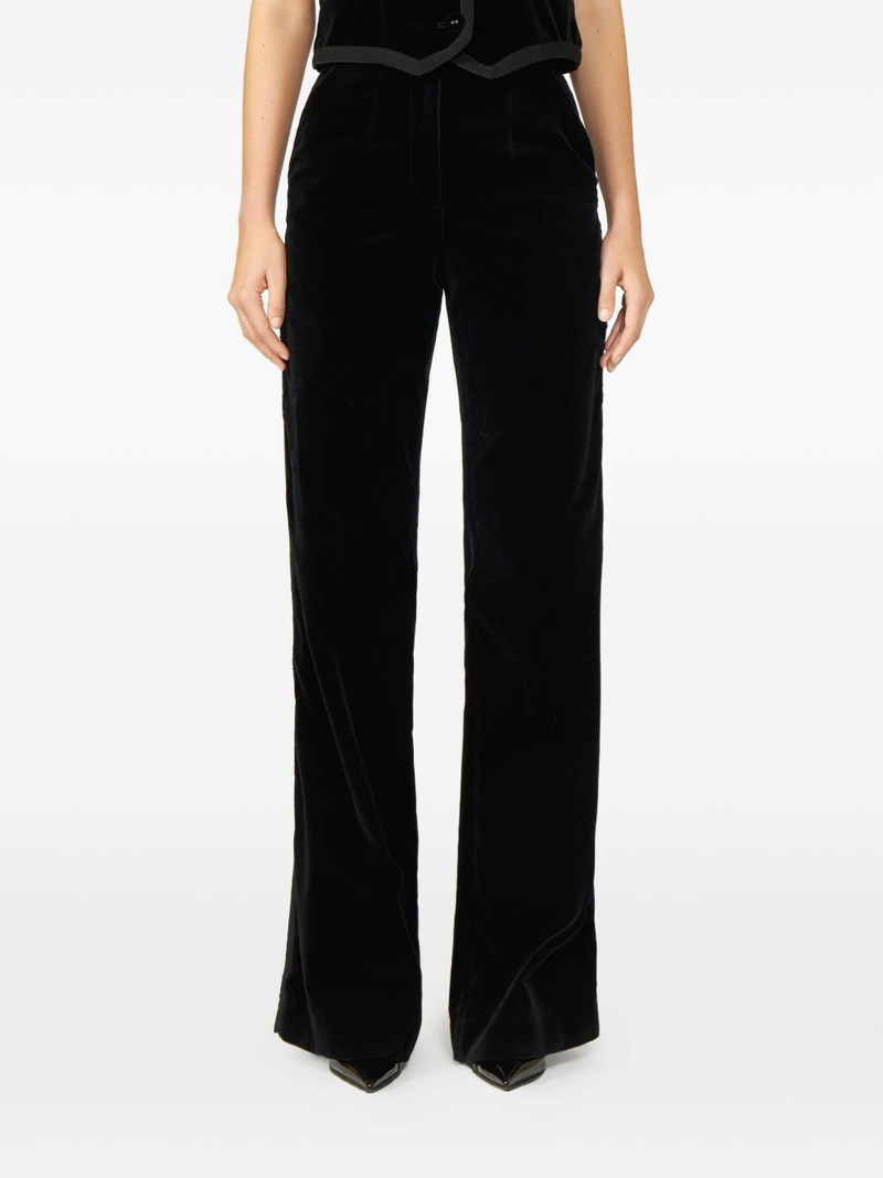 Avice velvet wide-leg trousers 4