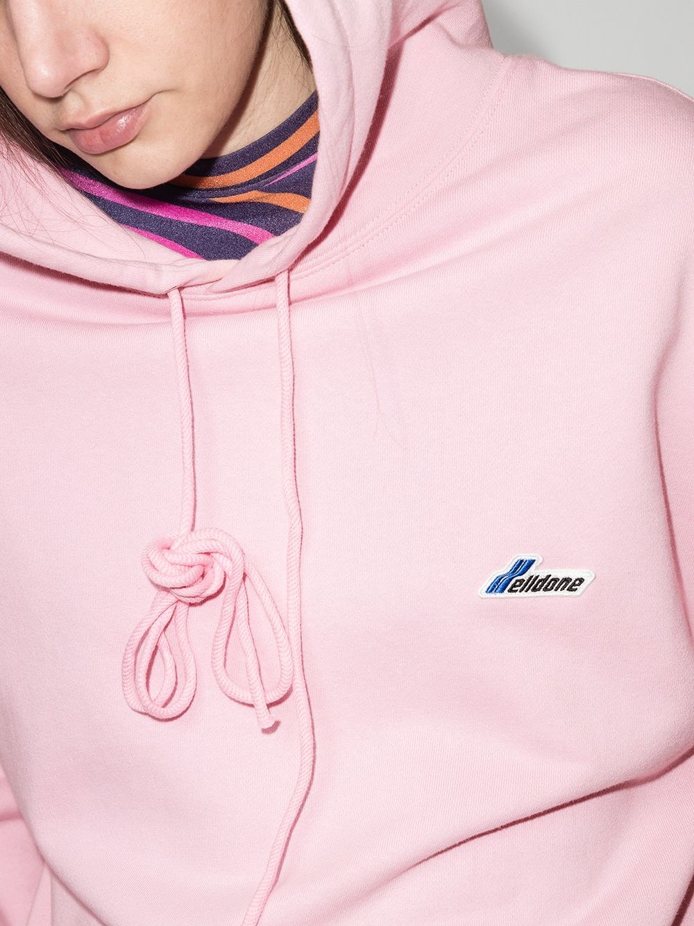 oversized logo-appliqued cotton hoodie - 4