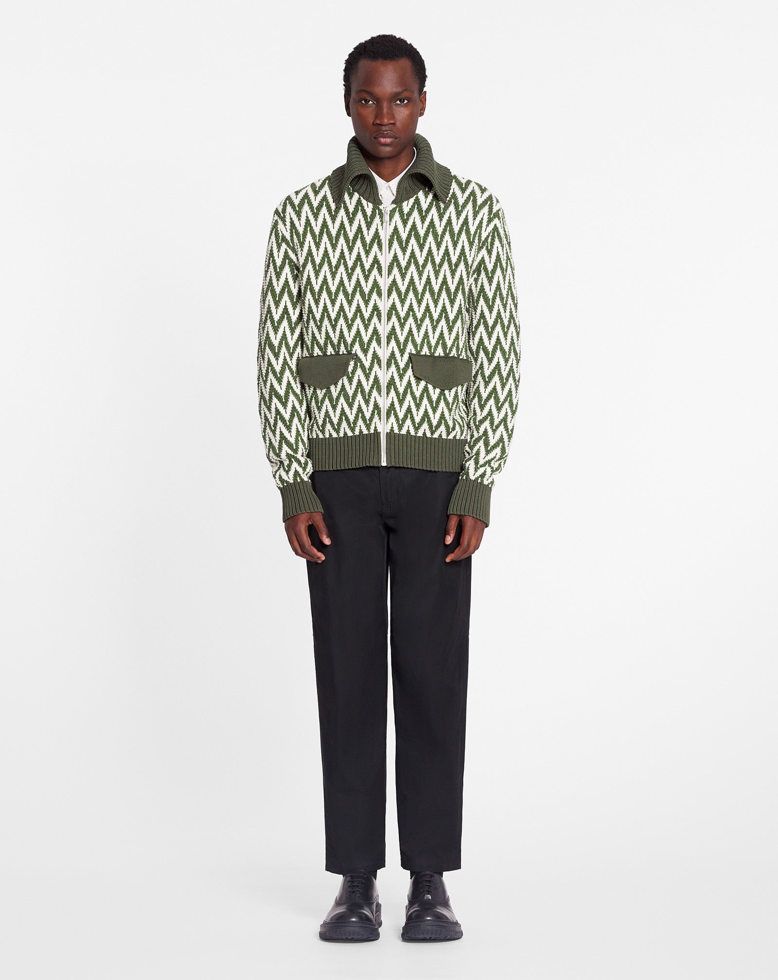 CURB HERRINGBONE BOMBER JACKET - 2