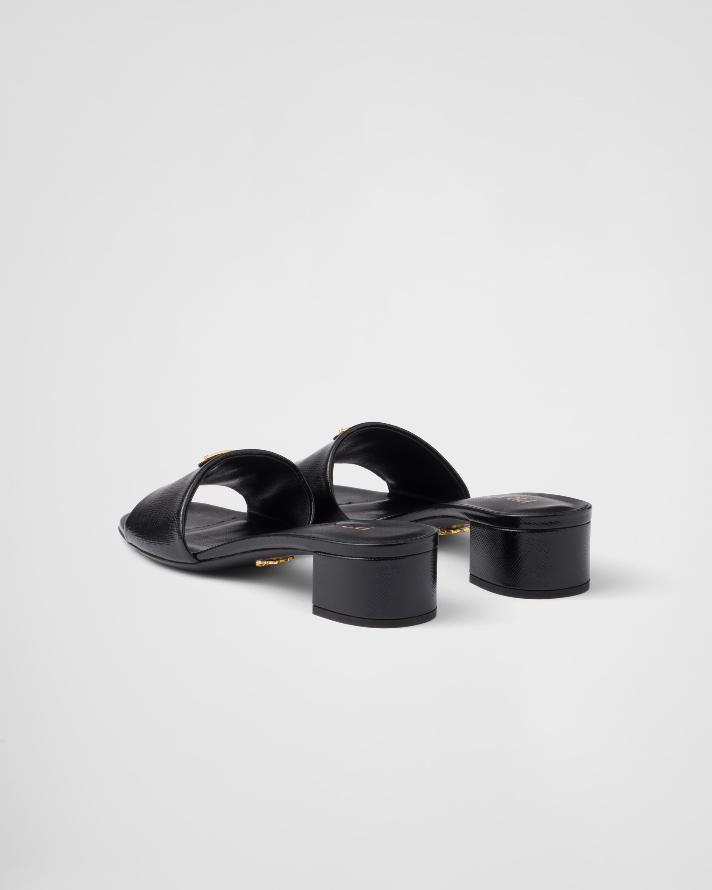 Saffiano patent leather sandals - 4