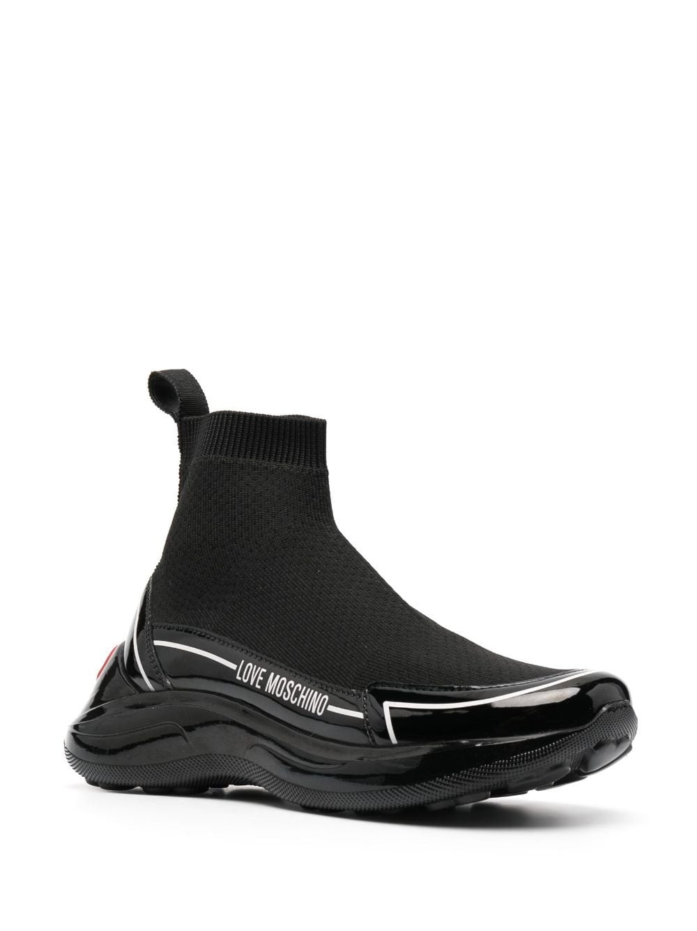 logo-embossed high-top sneakers - 2