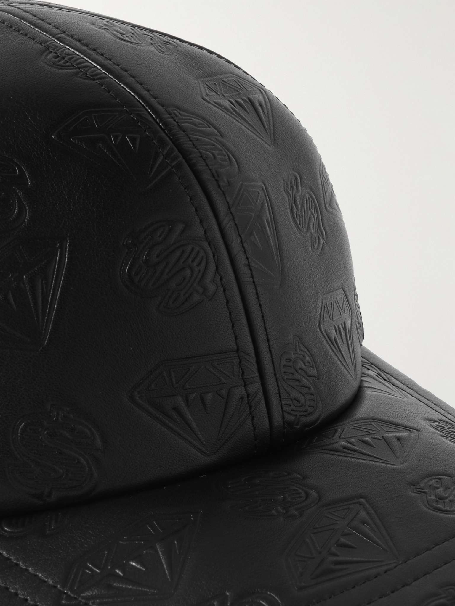 + Billionaire Boys Club Embossed Glossed-Leather Baseball Cap - 4