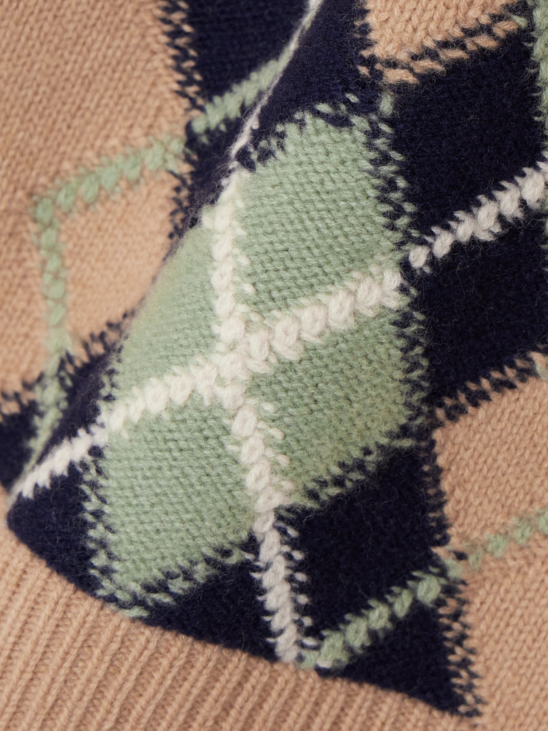 Argyle Jacquard-knit Wool And Cashmere-blend Sweater 4