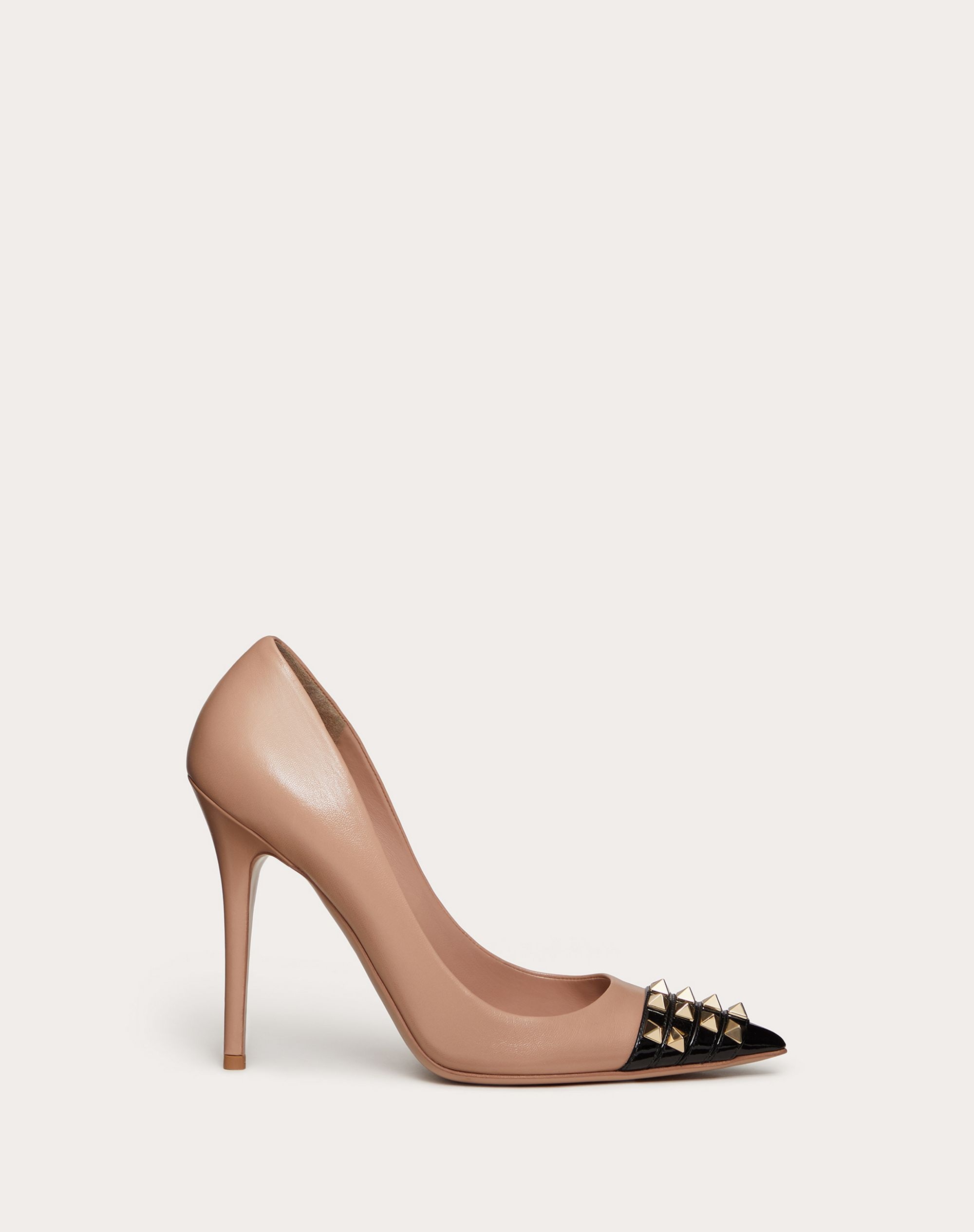 ROCKSTUD ALCOVE KIDSKIN AND PATENT-LEATHER PUMP 110 MM - 1