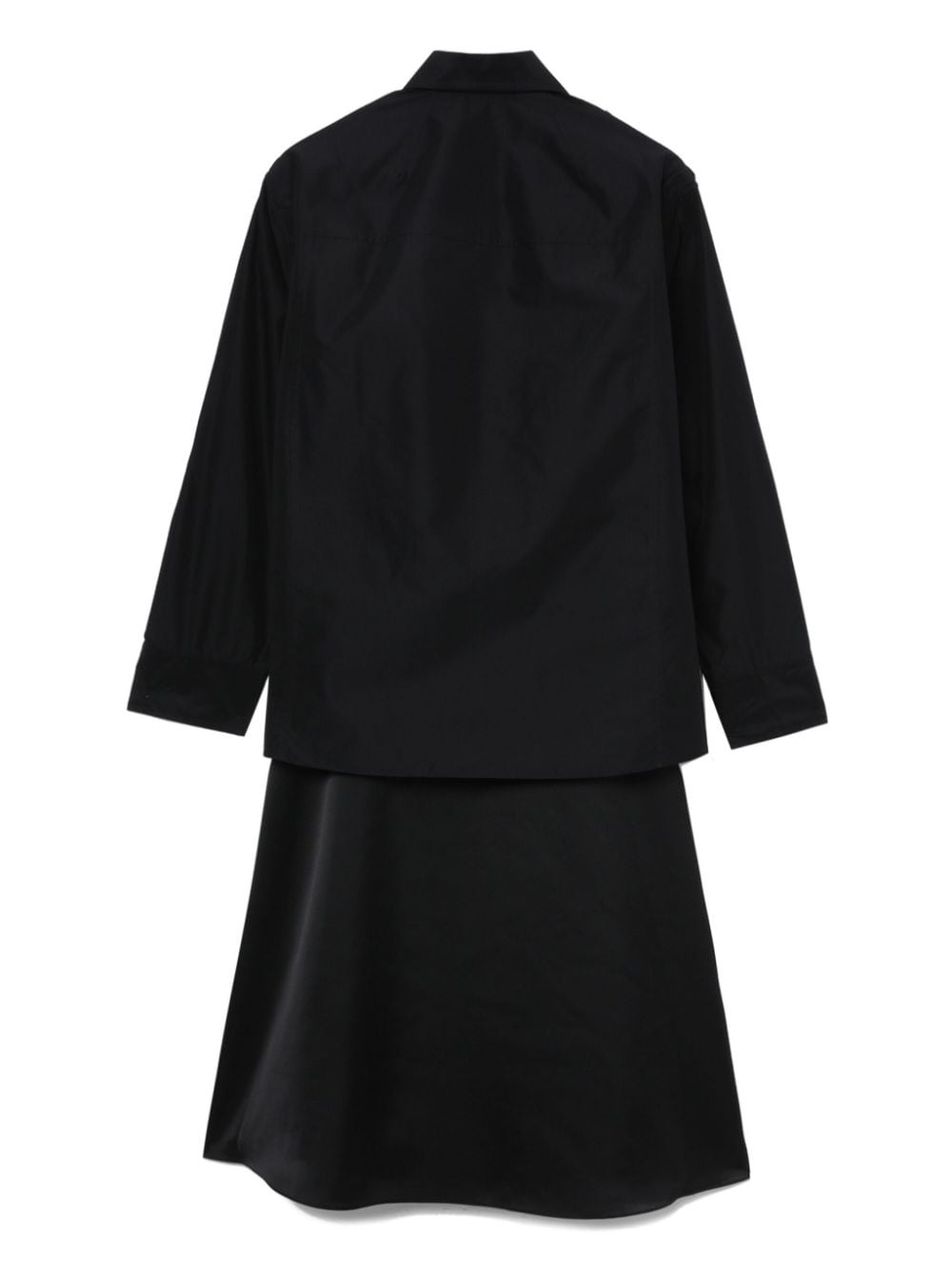 draped shirt dress - 6