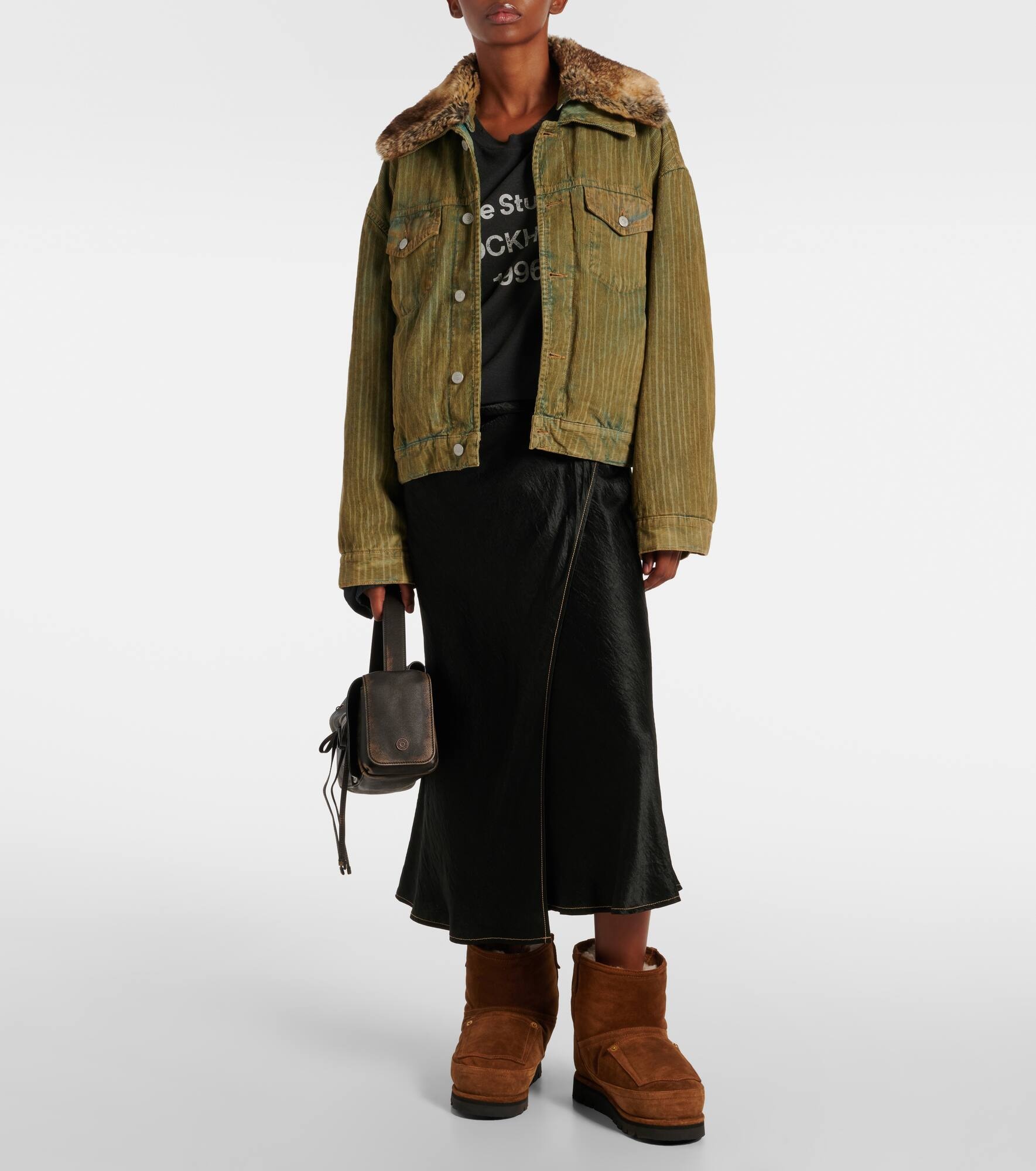 Shearling-lined leather ankle boots - 3