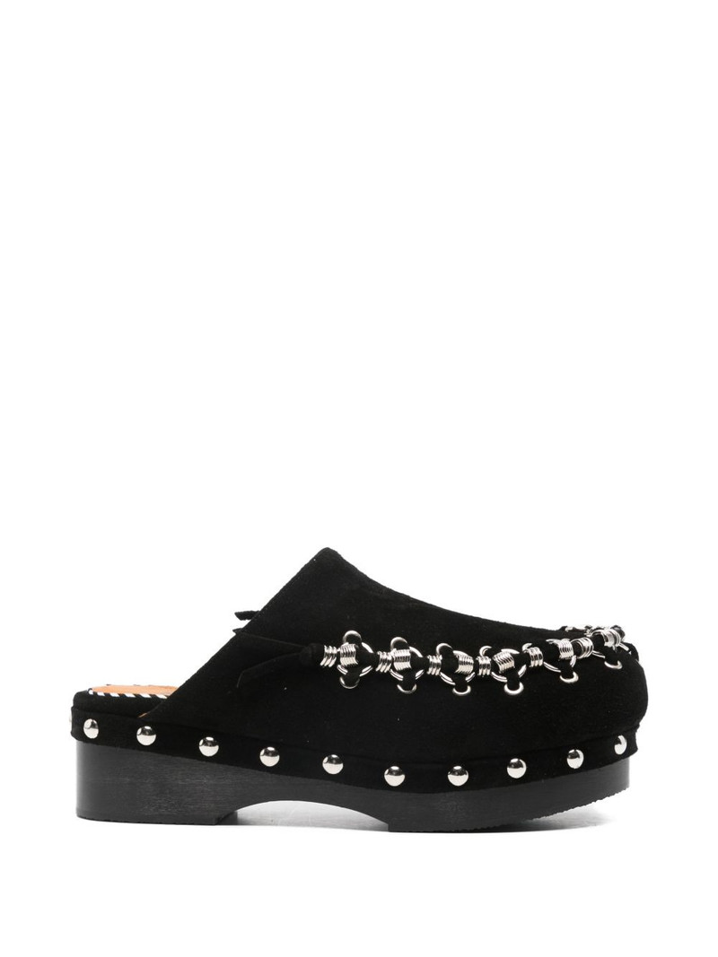 chain-detail studded mules 1