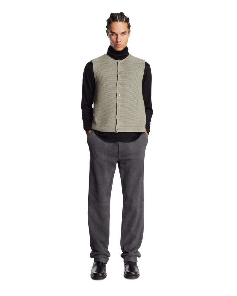RIER Gray Suede Trousers outlook
