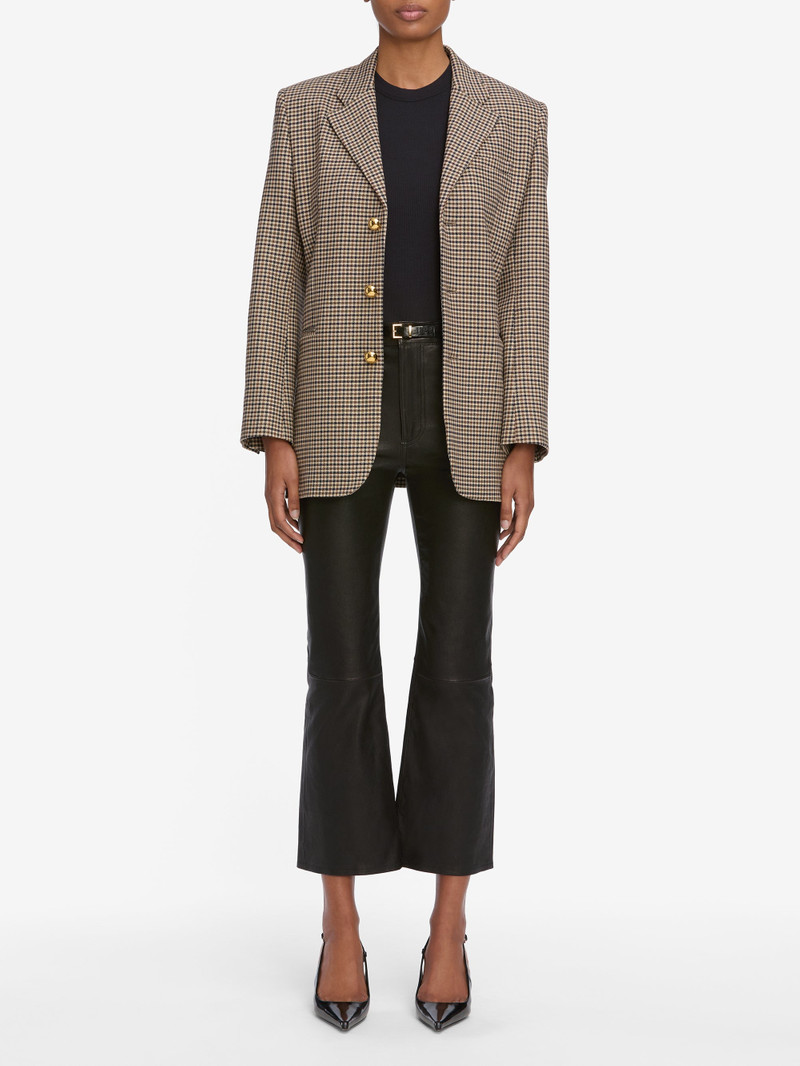 FRAME The Leather Reboot Crop in Black outlook